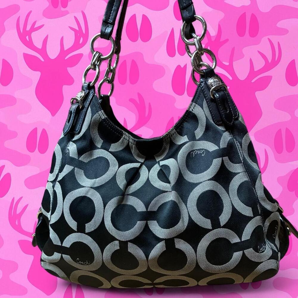 Coach Optic Signature Madison Maggie Shoulder Bag Y2K VTG
